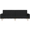 vidaXL Schlafsofa 2-Sitzer Schwarz Stoff