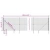vidaXL Maschendrahtzaun mit Bodenh&uuml;lsen Anthrazit 1,4x10 m