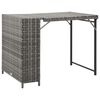vidaXL 5-tlg. Garten-Essgruppe Klappbar Poly Rattan Grau