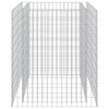 vidaXL Gabionen-Hochbeet Verzinkter Stahl 90&times;90&times;100 cm