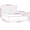 vidaXL Boxspringbett mit Matratze Hellgrau 160x200 cm Stoff