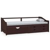 vidaXL Tagesbett 3-Sitzer Schubladen Dunkelbraun Kiefernholz 90x200 cm