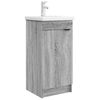 vidaXL Badezimmerschrank mit Waschbecken Grau Sonoma 42 x 40 x 84,5 cm