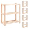 vidaXL Lagerregale 3 B&ouml;den 5 Stk. 80x38x90cm Massivholz Kiefer 150kg