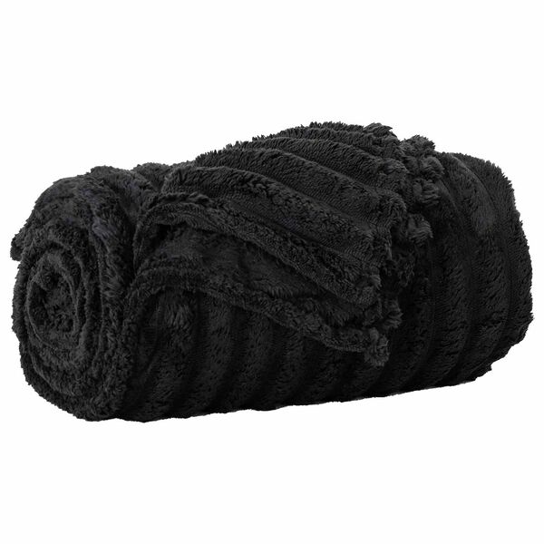 vidaXL Wohndecken 6 pcs Schwarz 200 x 150 cm Fleece