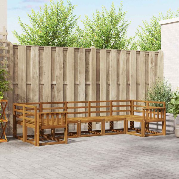 vidaXL Outdoor-Sofagarnitur 7 pcs Natur Massivholz Akazie