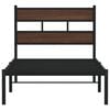 vidaXL Bettgestell ohne Matratze mit Kopfteil Braun Eiche 90x200 cm