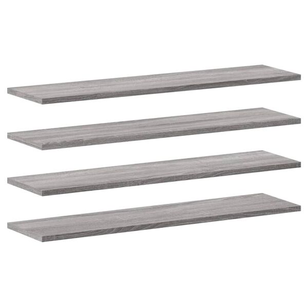 vidaXL Wandregale 4 Stk. Grau Sonoma 80x20x1,5 cm Holzwerkstoff