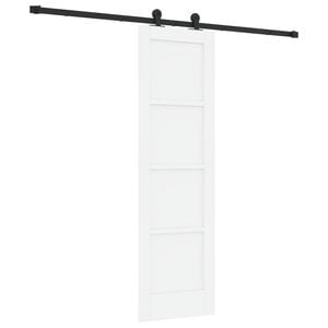 vidaXL Schiebet&uuml;r ORKDAL 61 x 198,5 cm Holzwerkstoff Wei&szlig; und Schwarz