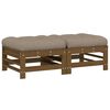 vidaXL Gartenhocker mit Kissen 2 Stk. Honigbraun Massivholz Kiefer