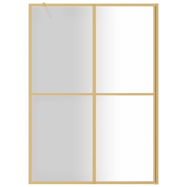 vidaXL Duschwand f&uuml;r Begehbare Dusche ESG Klarglas Golden 140x195cm