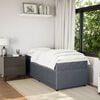 vidaXL Boxspringbett mit Matratze Dunkelgrau 100x200 cm Samt