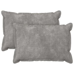 vidaXL Kissenbezug 2 pcs HOUTEN Hellgrau 30 x 50 cm Mikrofaser Fleece