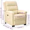 vidaXL Aufstehsessel Creme Stoff