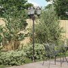 vidaXL Gartenlichtmast Bronze Aluminium, Glas