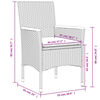 vidaXL 5-tlg. Garten-Essgruppe mit Kissen Beige Poly Rattan und Glas