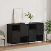 vidaXL Sideboards 2 pcs Schwarz Eichen-Optik 120 x 35 x 70 cm