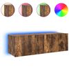 vidaXL TV-Wandschrank mit LED-Leuchten R&auml;uchereiche 100x35x31 cm