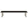 vidaXL TV-Tisch 100x35x17 cm Schwarz Hartglas