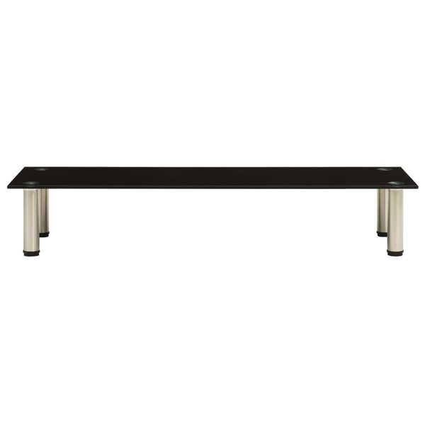 vidaXL TV-Tisch 100x35x17 cm Schwarz Hartglas