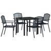 vidaXL Garten Essgruppe 5 stk. Anthrazit Pulverbeschichteter Stahl