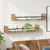 vidaXL Wandregal Wandmontiert 2 pcs Artisan-Eiche 80 x 16 x 14 cm