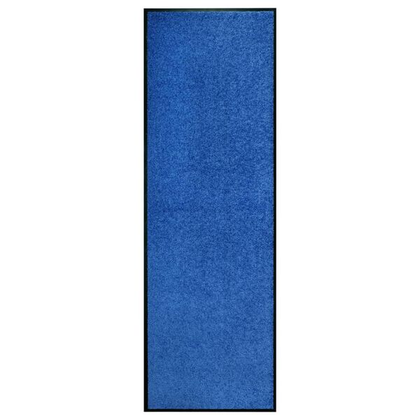 vidaXL Fußmatte Waschbar Blau 60x180 cm
