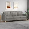 vidaXL 3-Sitzer-Sofa Dunkelgrau 210 cm Stoff