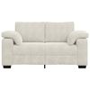 vidaXL Zweisitzer-Sofa Creme 120 cm Samt