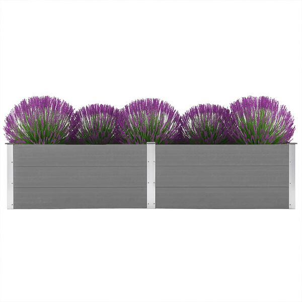 vidaXL Garten-Hochbeet 250 x 100 x 54 cm WPC Grau