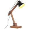vidaXL Schreibtischlampe Industriestil Schwarz Rund 58x18x90 cm E27