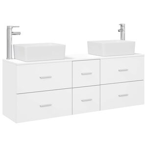 vidaXL Badezimmerschrank-Set 3 stk. Wei&szlig; 53 x 34,5 x 63 cm