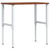vidaXL Werkbank Dunkelbraun 100x60x(71,5-98) cm Massivholz Eiche