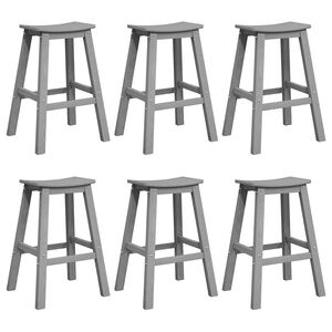 vidaXL Garten Bar Set 6 stk. Hellgrau HDPE