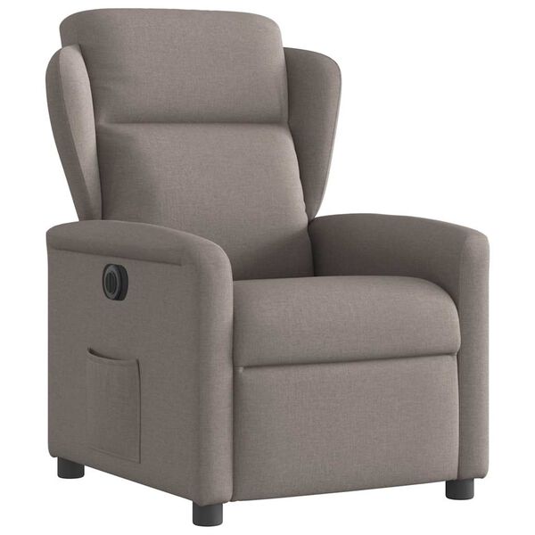 vidaXL Relaxsessel Elektrisch Taupe Stoff