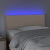 vidaXL LED Kopfteil Cappuccino-Braun 80x5x78/88 cm Kunstleder