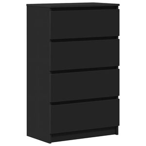 vidaXL Sideboard Schwarz 60x35x98,5 cm Holzwerkstoff