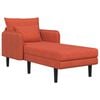 vidaXL Gro&szlig;e Chaiselongue Rot-Orange Cordstoff