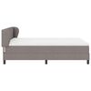 vidaXL Boxspringbett mit Matratze Taupe 140 x 190 cm Stoff