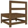 vidaXL Garten-Mittelsofa Honigbraun Massivholz Kiefer