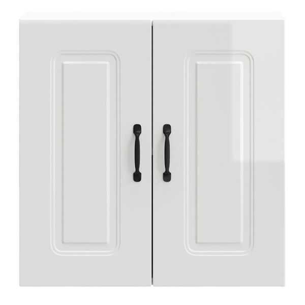 vidaXL Küchen-Hängeschrank Kalmar Hochglanz-Weiß Holzwerkstoff