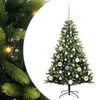 vidaXL Künstlicher geflammter Weihnachtsbaum 150 LEDs Grün 120 cm