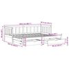 vidaXL Tagesbett Ausziehbar mit Schubladen ohne Matratze Weiß 80x200cm