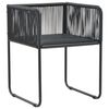 vidaXL 5-tlg. Garten-Essgruppe PVC Rattan Schwarz und Braun