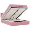 vidaXL Ottoman-Bett mit Matratze & LEDs Rosa 140x190 cm Samt