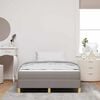 vidaXL Boxspringbett mit Matratze Taupe 120 x 190 cm Stoff