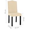vidaXL Esszimmerst&uuml;hle 2 Stk. Creme Samt