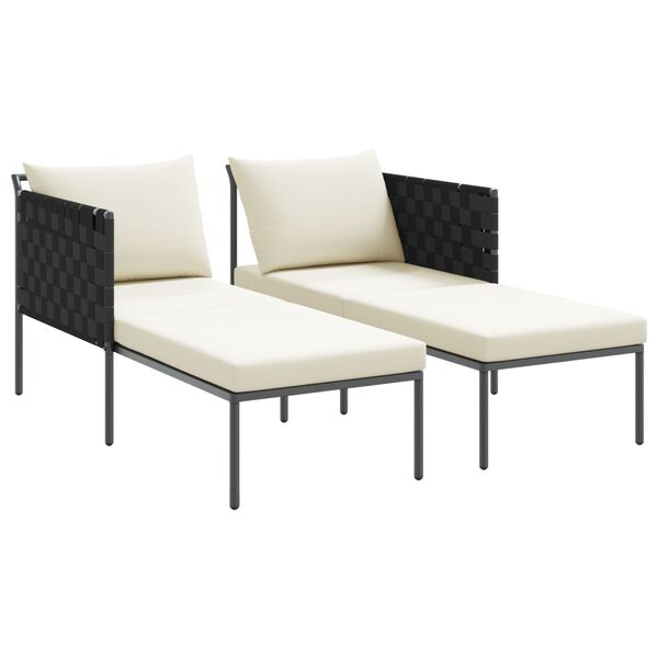 vidaXL Sonnenliege mit Kissen Anthrazit 115 x 153 x 69.5cm Stahl