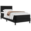 vidaXL Boxspringbett mit Matratze Schwarz 90 x 190 cm Kunstleder