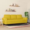 vidaXL 3-Sitzer-Sofa Gelb 180 cm Samt